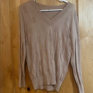 Tan V-Neck Sweater